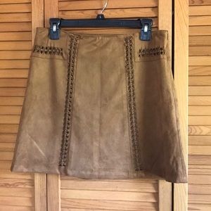 FAUX suede high waisted skirt
